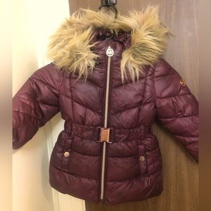 Plum purple Michael Kors toddler down coat